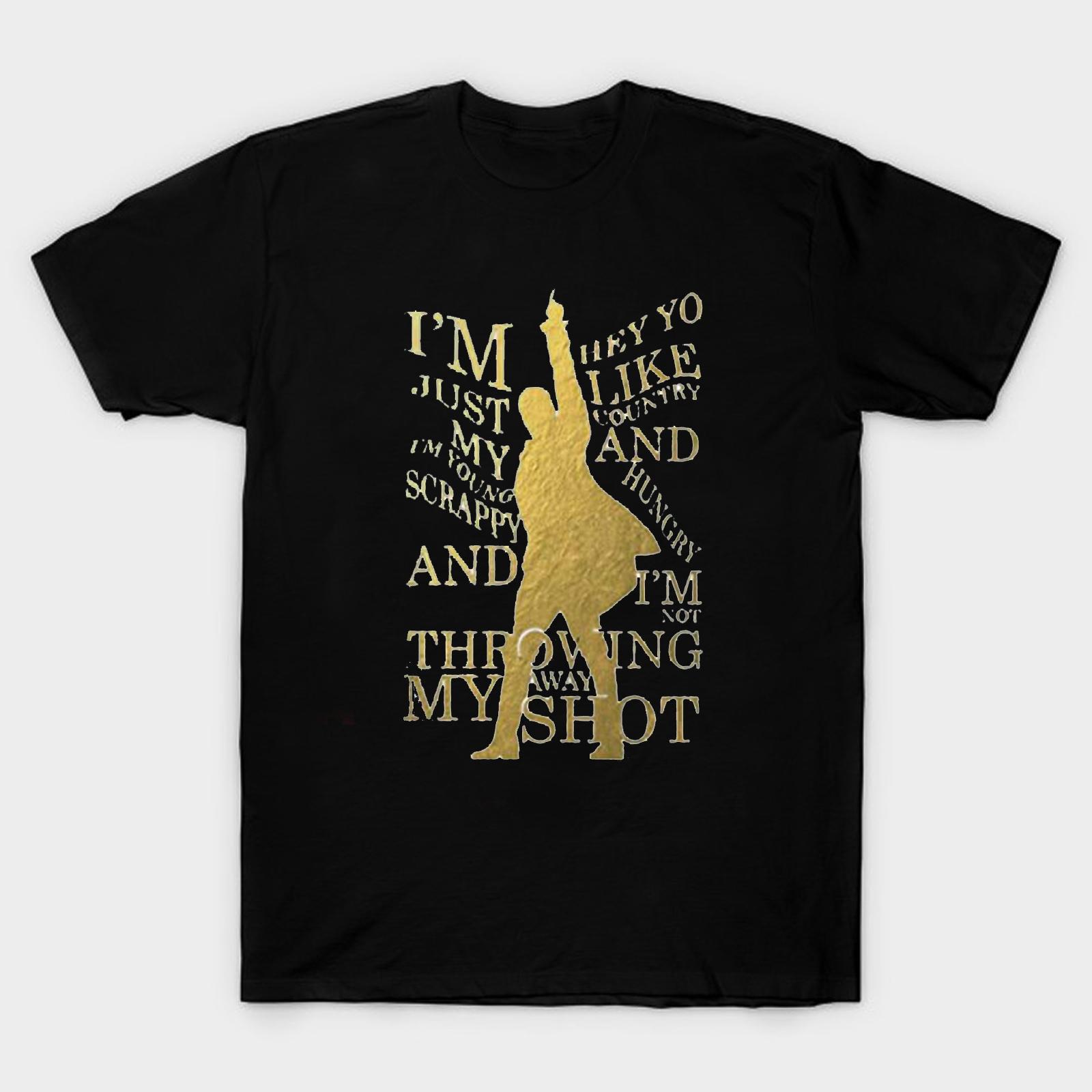 

American Musical Alexander Hamilton Mens T Shirt. New 100% Cotton Short Sleeve O-Neck Womens T-shirt Casual Clothing Top - Me... S разноцветный