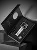 Men Square Quartz Watch Stainless Steel Strap Classic Fashion Wristwatch Gift Set