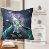 Hatsune Miku Galaxy Throw Pillow, 18.18 Inch Cushion, Accent Pillow, Includes Pillow Core, Hd Print For Sofa Bed Room