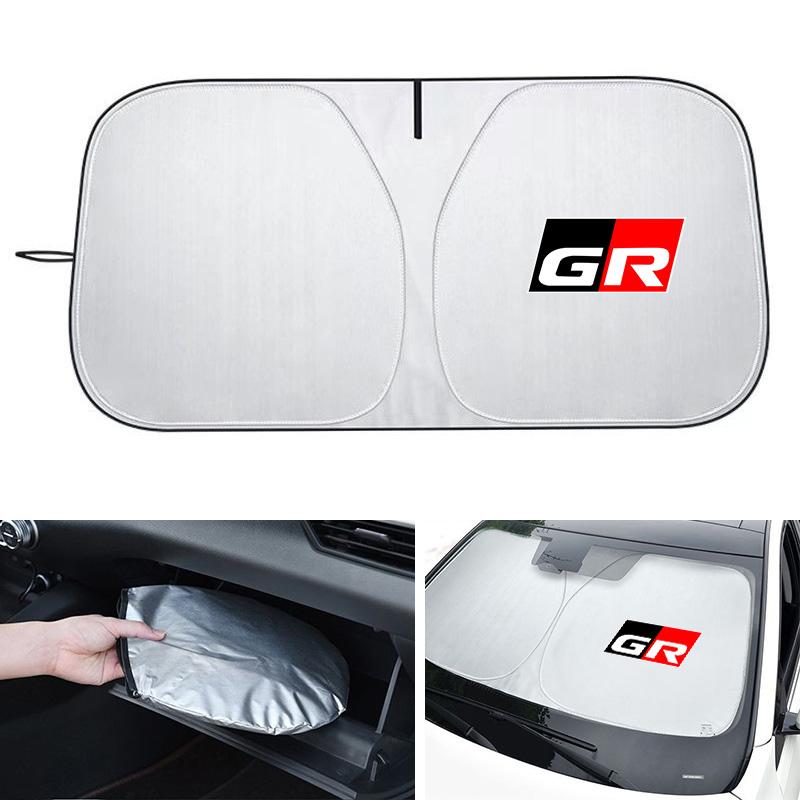 

For Toyota GR 86 Supra Yaris RAV4 Prius Corolla C-HR Camry Auris Car Windshield Sun Shade Visor UV Protection Shield Accessories