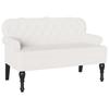 Chesterfield Bank Weiß 119,5 x 64,5 x 75 cm Kunstleder