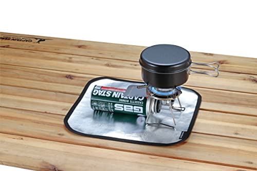 Captain Stag UF-36 Hitzebeständige Platte für Gasbrenner, Solo, 330 x 300 mm, Silber
