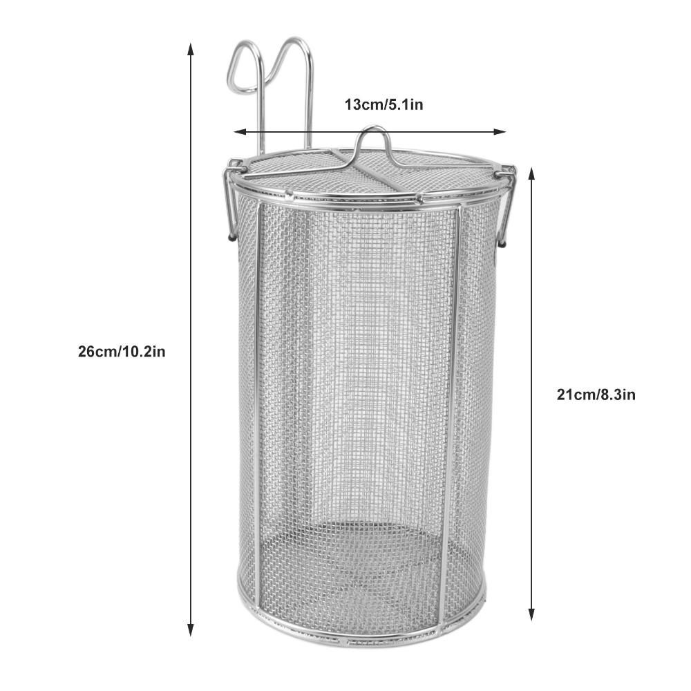 Large Capacity Seasoning Filter Basket Silver Soup Strainer Basket Home Kitchen