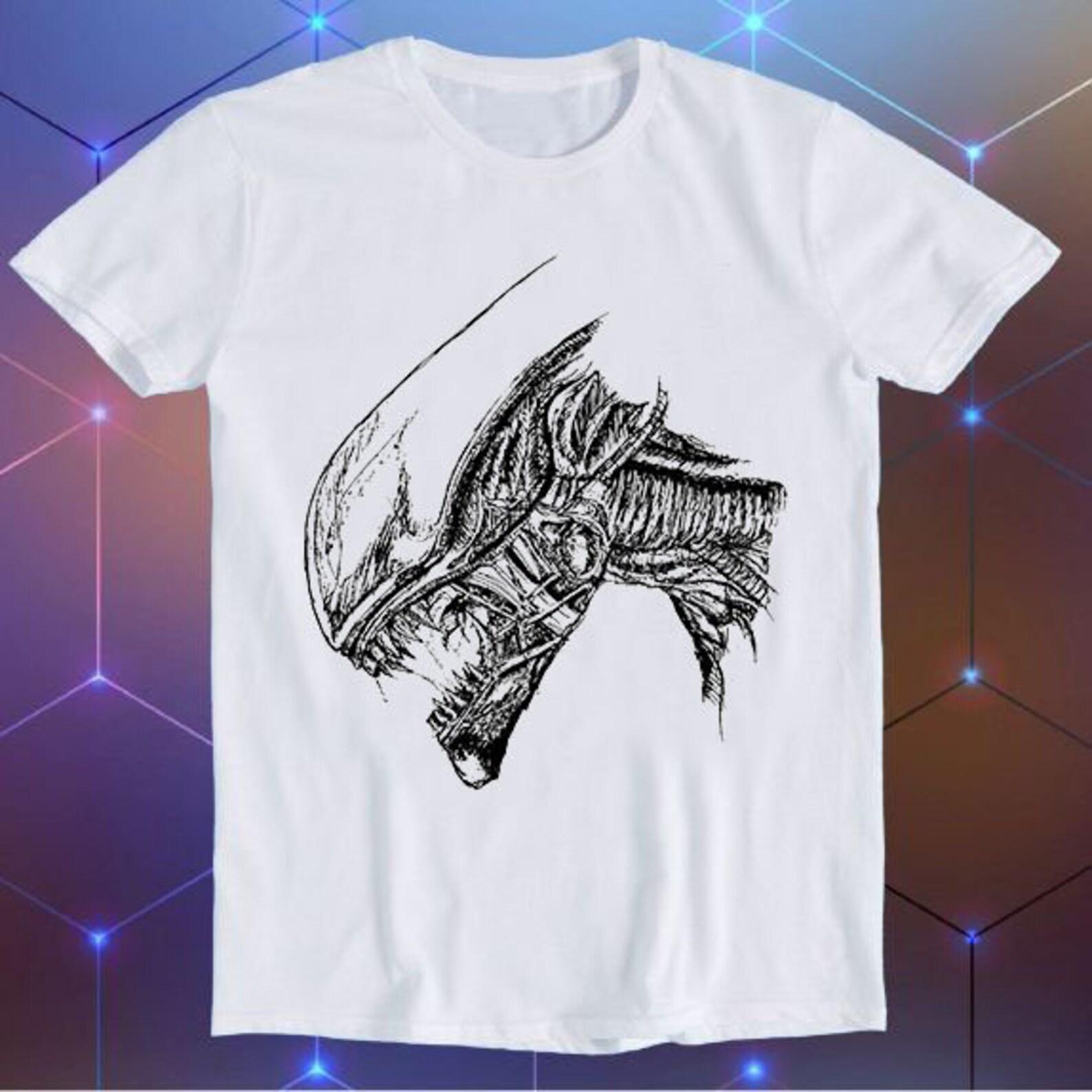 Aliens Xenomorphs Head Wariior 80s Cult Movie Sci Fi Cool Funny Gift T-Shirt E350 L