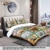 3pcs Easter Egg Print Coreless Down Duvet Cover Set Comfortable Bedroom Bedding Decoration Machine Washable