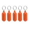 5Pcs Plastic Key Float Floats Keychain Floating Key Chain for Swimming Beach Outings Water Sports Orange