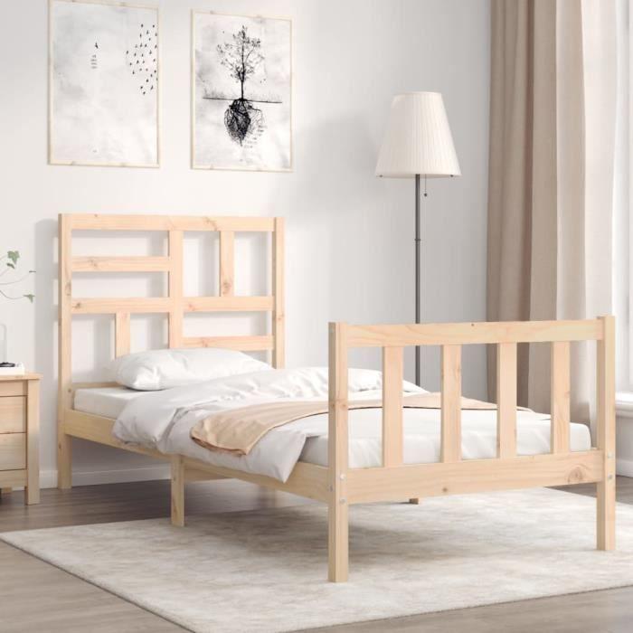 VidaXL Bed Frames and Headboards 100x200 Cm Solid Wood 3193066