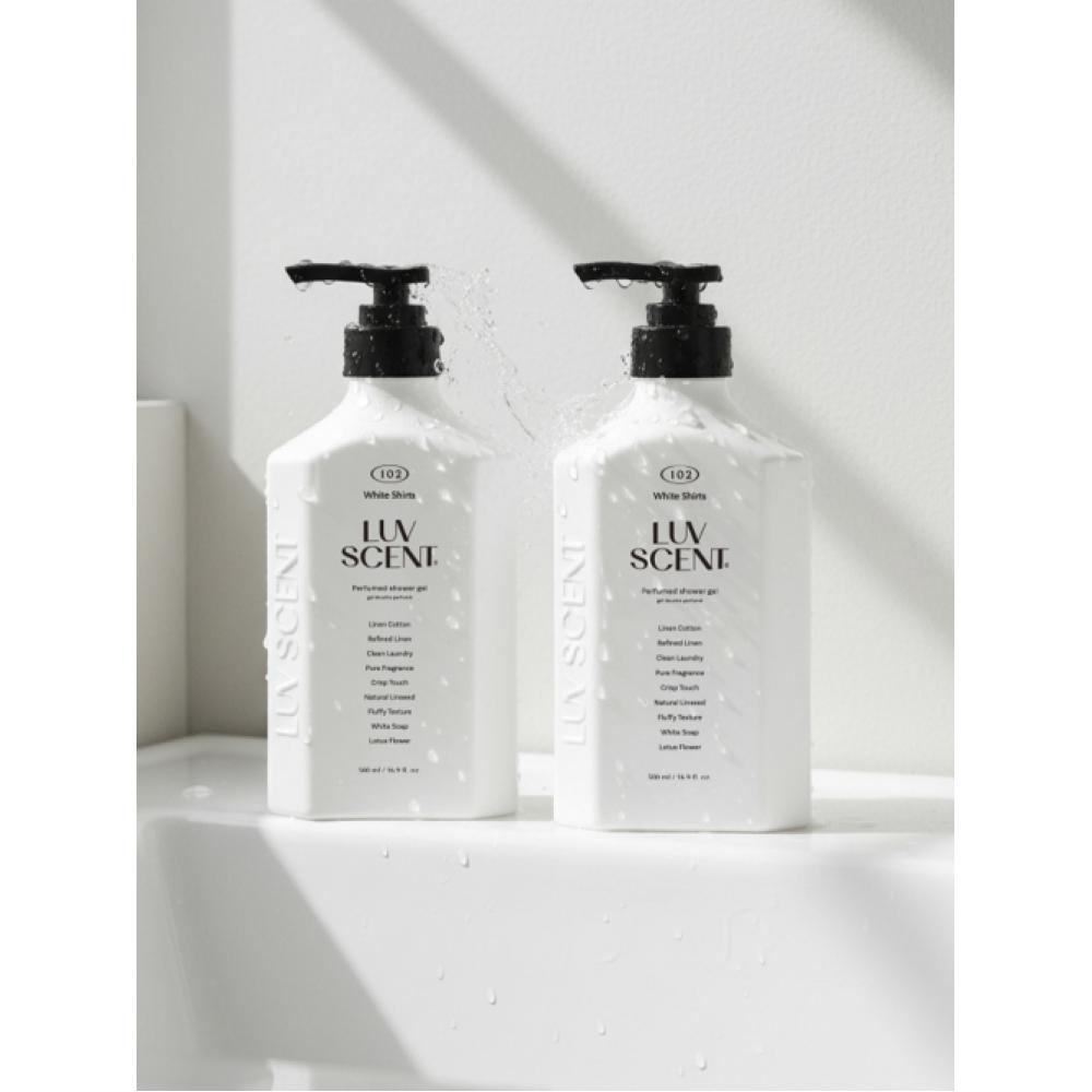 Luvscent Body Wash 500ml White Shirt 2 Pack NONE