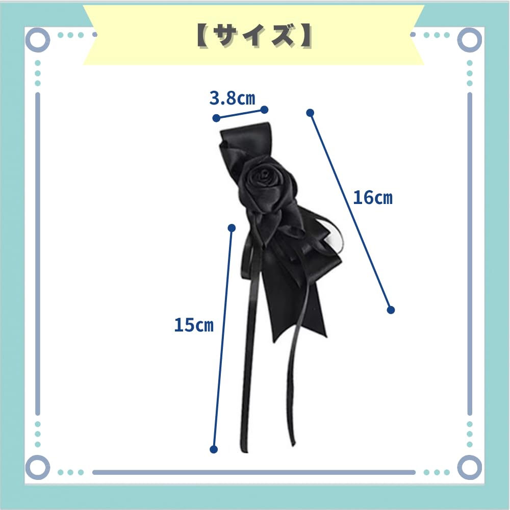 Rose Hair Gothic Set of 2 [ideastore] Accessories, Lolita, Cosplay, Cute, Black,