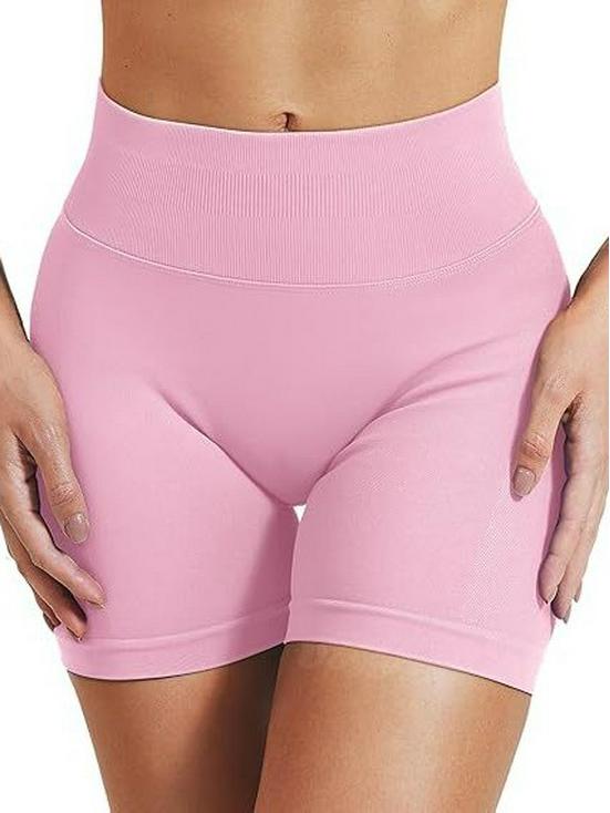 Dfyne High Waist Hip Lifting Yoga & Running Shorts