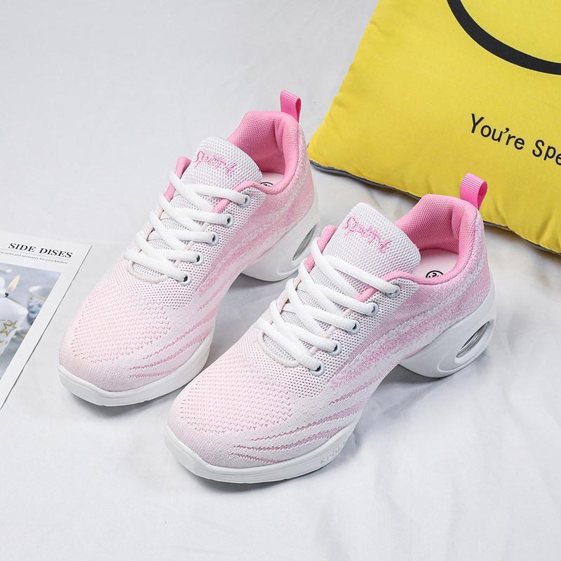 Pantofi ortopedici pentru femei Pantofi de dans modern jazz Pantofi din plasă Pantofi negru alb roz cu pernă de aer pentru creșterea înălțimii