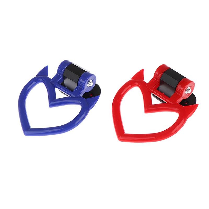1Pc Tow Rope Horn Shape Ring Car Tow Decoration Belt Train Bus Handle Hand Strap Drift Charm Strap Tow Hook Car Styling