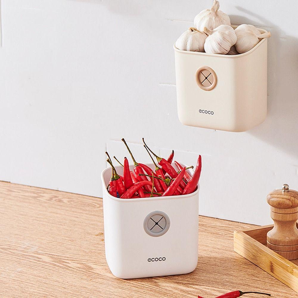 Punch-Free Ginger Garlic Storage Baskets Small Wall-mounted Storage Box Bedside