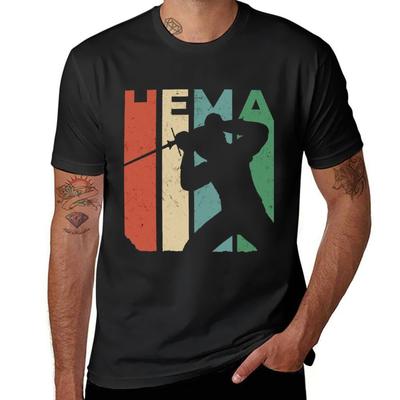 HEMA / design d'escrimeur historique T-shirt garçons blancs à séchage rapide garçons imprimé animal t-shirts noirs pour hommes
