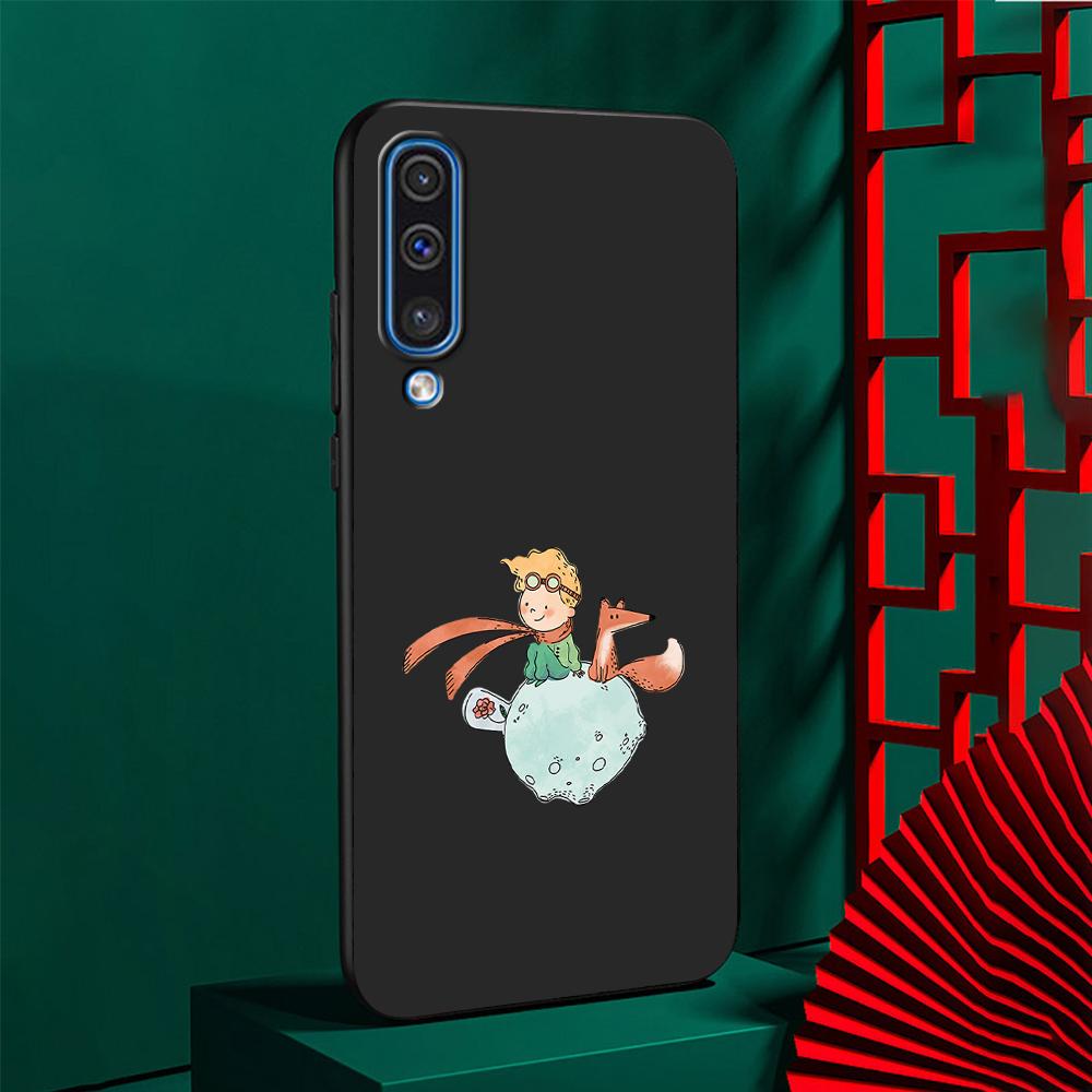 Custodia Carina Piccolo Principe Cartone Animato per Samsung Galaxy A50 A10 A70 A30 A20e A40 A20s A10s A10e A90 5G A80 A7 Cover Morbida Nera per Telefono
