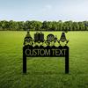 Metal Gnome Garden Sign Yard Art Personalized Lawn Decor