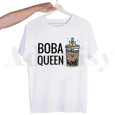 Chá de Bolha Desenho Animado Fofo Moda Kawaii Camisetas Gráficas Homem Moda Verão Camisetas Camiseta Tops Streetwear Harajuku Engraçado