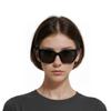 Prada Avant-Garde Comfortable Logo Side Letter Irregular Shape Sunglasses Unisex Sunglasses Black PR19ZS1AB5S0