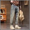 Old American Retro Jeans Men's High Street Spring and Autumn Loose Straight Trousers Tapered Nine-point Casual Trousers
