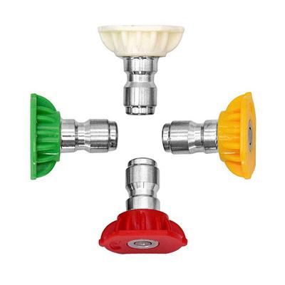 1Pc 1/4" Quick Connect Garden High Pressure Washer Spray Nozzle 0 15 25 40 60 Degree Watering Soap Nozzle Tip Garden Cleaning