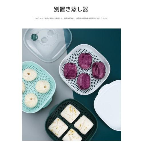 Plastic Vegetable Steamer with Lid for Kitchen Use (Transparent White, 3rd Floor)