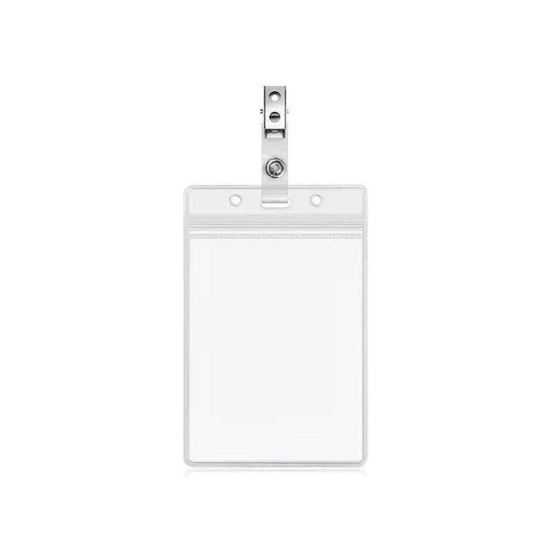 Staff Chest Work Card Holder Badge Case PVC Transparent Credit Card Sleeve Cover Business Work Bus ID Card Holder Badge Bag
