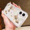 For iPhone 16 Pro 16E 15 Pro Max 14 13 12 11 Phone Case Diamond Frame Butterfly Print Clear Shockproof Soft Silicone Anti-Fall Bumper Cover