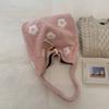Winter Women Shoulder Bag Large Capacity Vintage Floral Handle Bag for Commute Textured Casual and Simple Design Storage Bags