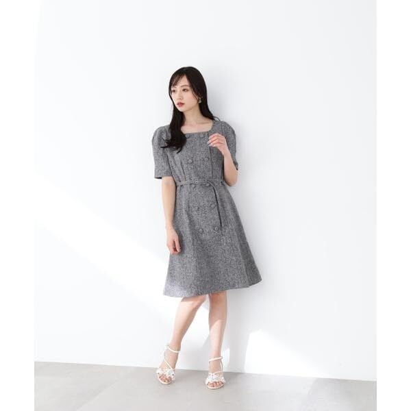 Jill by Jill Stuart Women's Ecru Double-Breasted Tweed Mini Dress