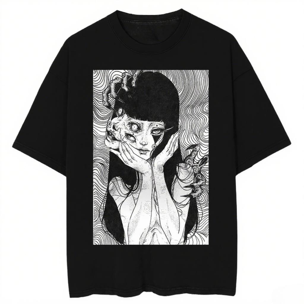 Sour Lady, Thriller, Manga, Graphic Tomie Kawakami, Anime Top T-Shirt, Hip Hop, Streetwear, Unisex Autumn and winter innerwear