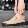 2025 New Men's Shoes Loafer Casual Shoes Outdoor Tooling Leather Shoes Spring Low-top Foot Stitching Handmade Shoes