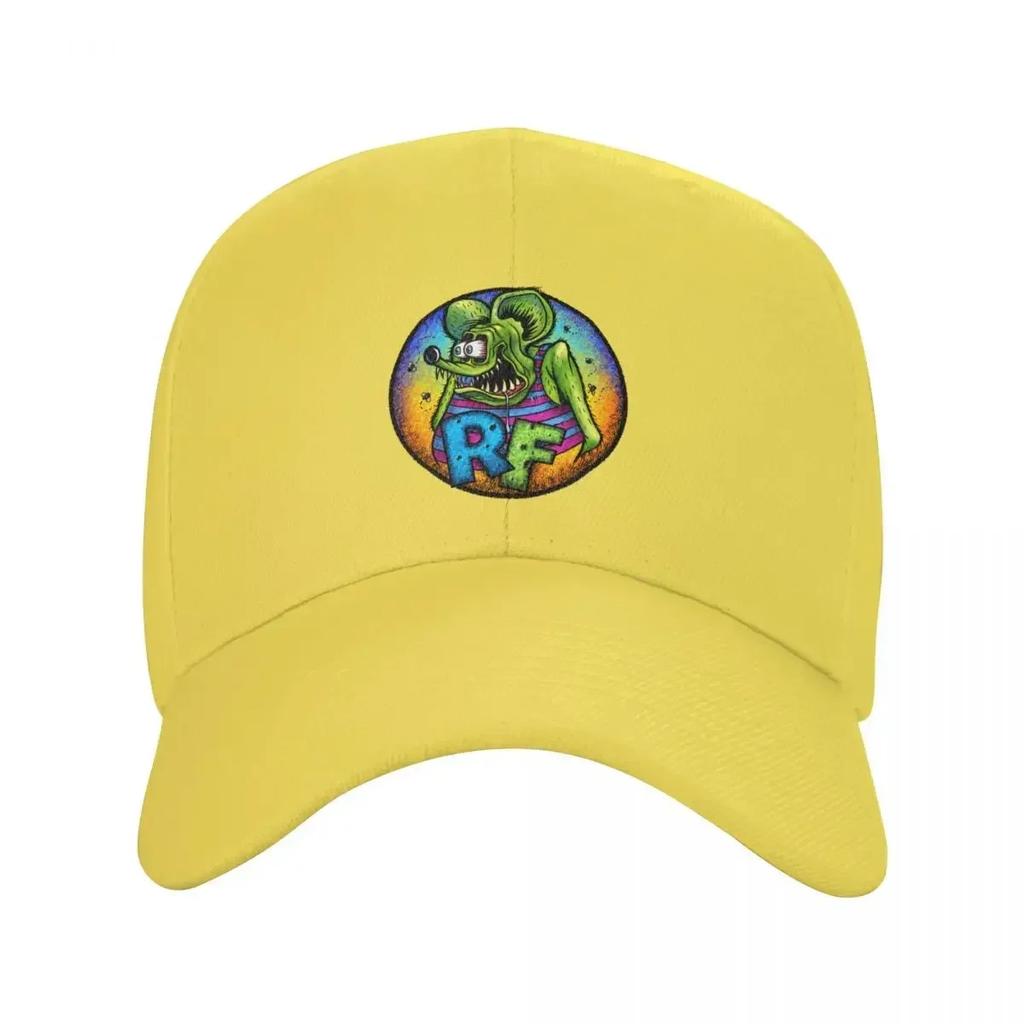 Punk Unisex Anime Cartoon Rat Fink Baseballkappe für Erwachsene, verstellbare Papa-Hut für Unisex WoUnisex Outdoor Snapback Caps