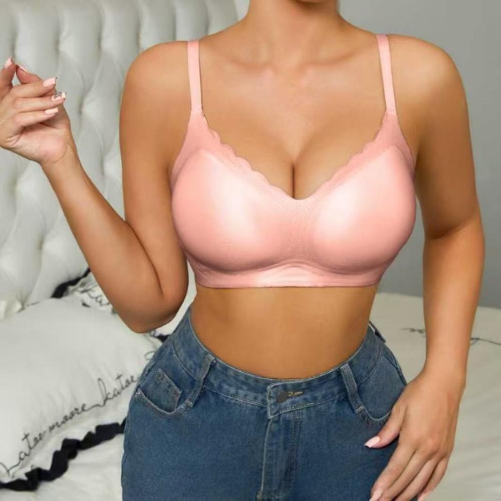 M-2XL Wave-shaped Push Up Bra Wire-free Backless Seamless Women's Underwear