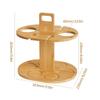 Elegant Sturdy Bamboos Wine Bottle and Glass Rack Countertop Organizers Portable Accessory for Bottles and Glasses