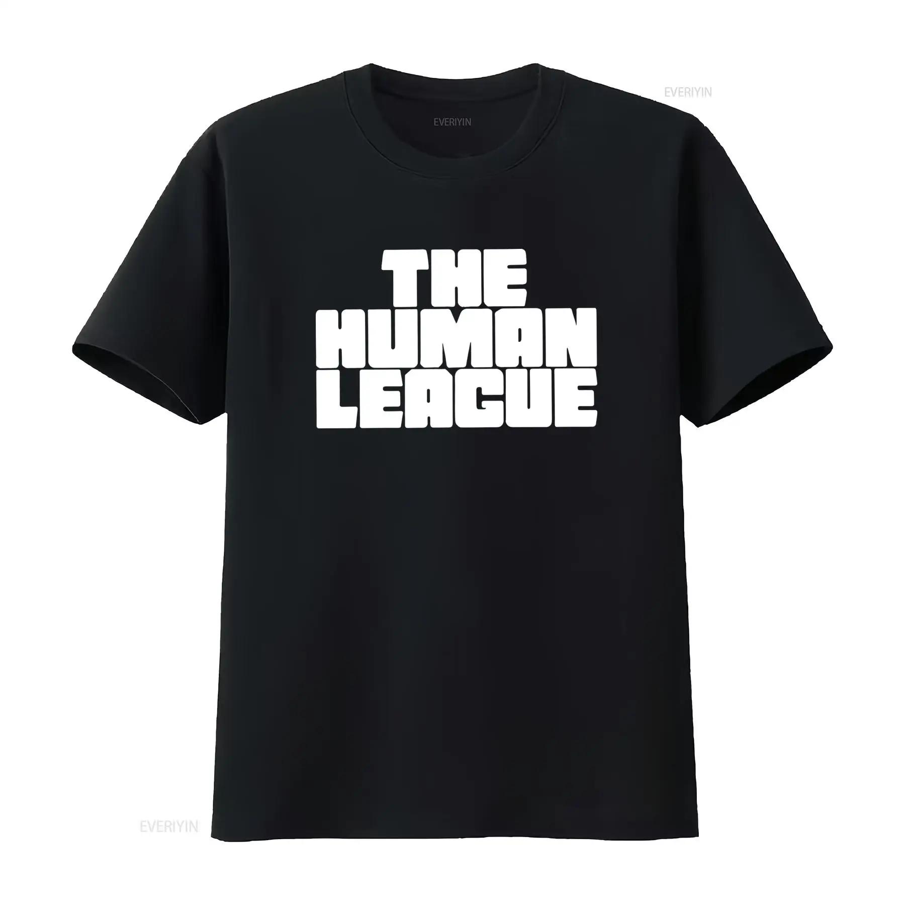 

THE HUMAN LEAGUE Печатная футболка Доступна во всех размерах S M L XL XXL Классические цвета Черный Белый винтажная стирка Унисекс графическая ... S разноцветный