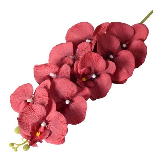 Sztuczne Kwiaty Phalaenopsis 102 cm Długi Pęd Realistyczny w Dotyku Sztuczna Gałąź Storczyka z 9 Głowami Pełne Kwitnienie do Wazonu Dekoracja Domu Wesela Imprezy