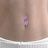 Colorful Butterfly Heart Belly Button Rings For Women Girls Sexy Navel Ring Drop Dangle Body Jewelry Beach Belly Navel Rings