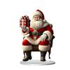 2D Acrylic Christmas Snow House with Santa & Reindeer Desktop Ornament