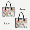 Boho Floral Rainbow Women Daily Shopping Tote Bag Cute Portable Casual Lightweight Handbag