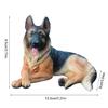 Handcarved Resins German Shepherd Figurine Miniature Dog Sculpture for Home Decors Small Animal Statue Garden Ornament