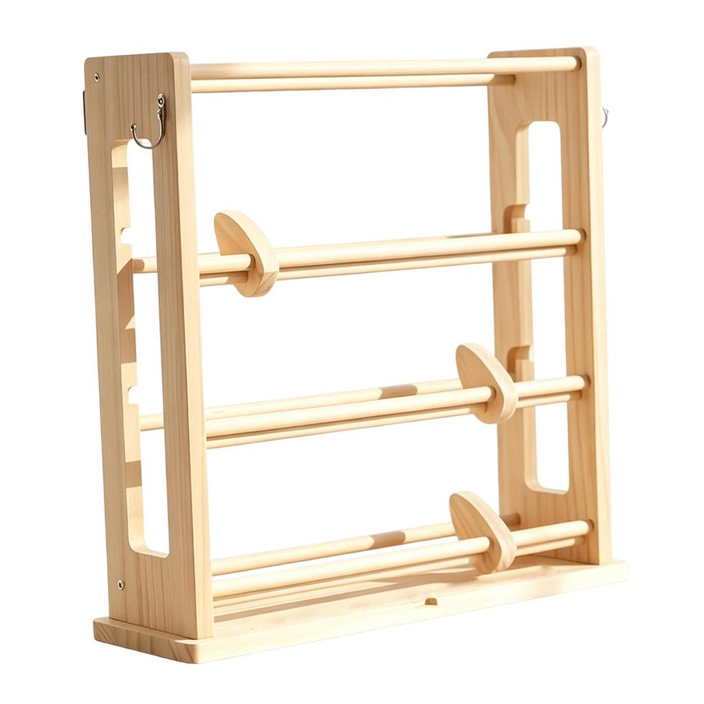 Wood Ribbon Organizer Display Sewing Thread Stand Lightweight Spool Holder Dispenser for