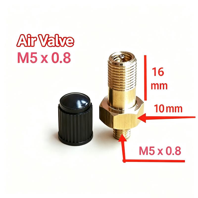 Air Valve (Including O-Ring) For Hitachi Water Pump Nitrogen Tanks; M5X0.8 Thread; Compatible With Pressure Tanks