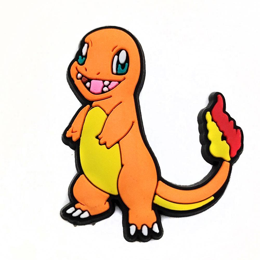 Cartoon Pokemon Pikachu Clogs mit Blumenschnallen - Weiche Gummi-Schuhaccessoires