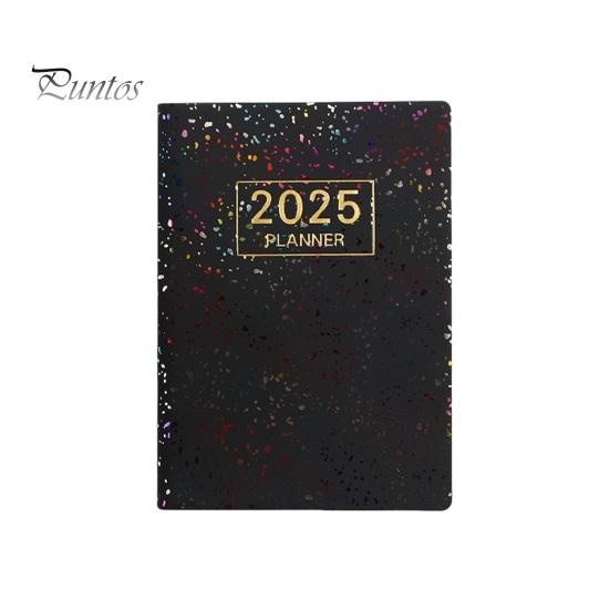 

Плотная бумага блокнот гладкое письмо без растекания чернил искусственная кожа обложка 2025 ежедневник карманный формат чернил устойчивый бумажный планировщик разноцветный