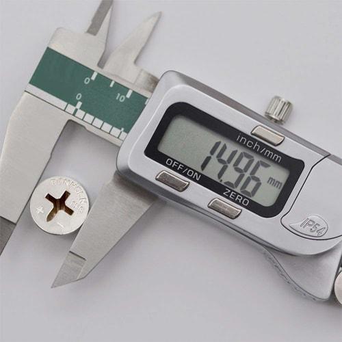 BESTU Camlock Screws, Furniture Connectors, 15mm Diameter, Furniture Camlock Fittings, Connectors, Metal, Silver Tone, for Cabinets, Pack of 12