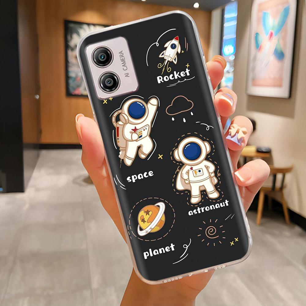Etui Do Motorola Moto E13 Miękki Przezroczysty TPU Silikonowy Uroczy Kreskówkowy Panda Tylna Pokrywa Do Moto E13 motoE13 Futerały Etui Odporne Na Wstrząsy