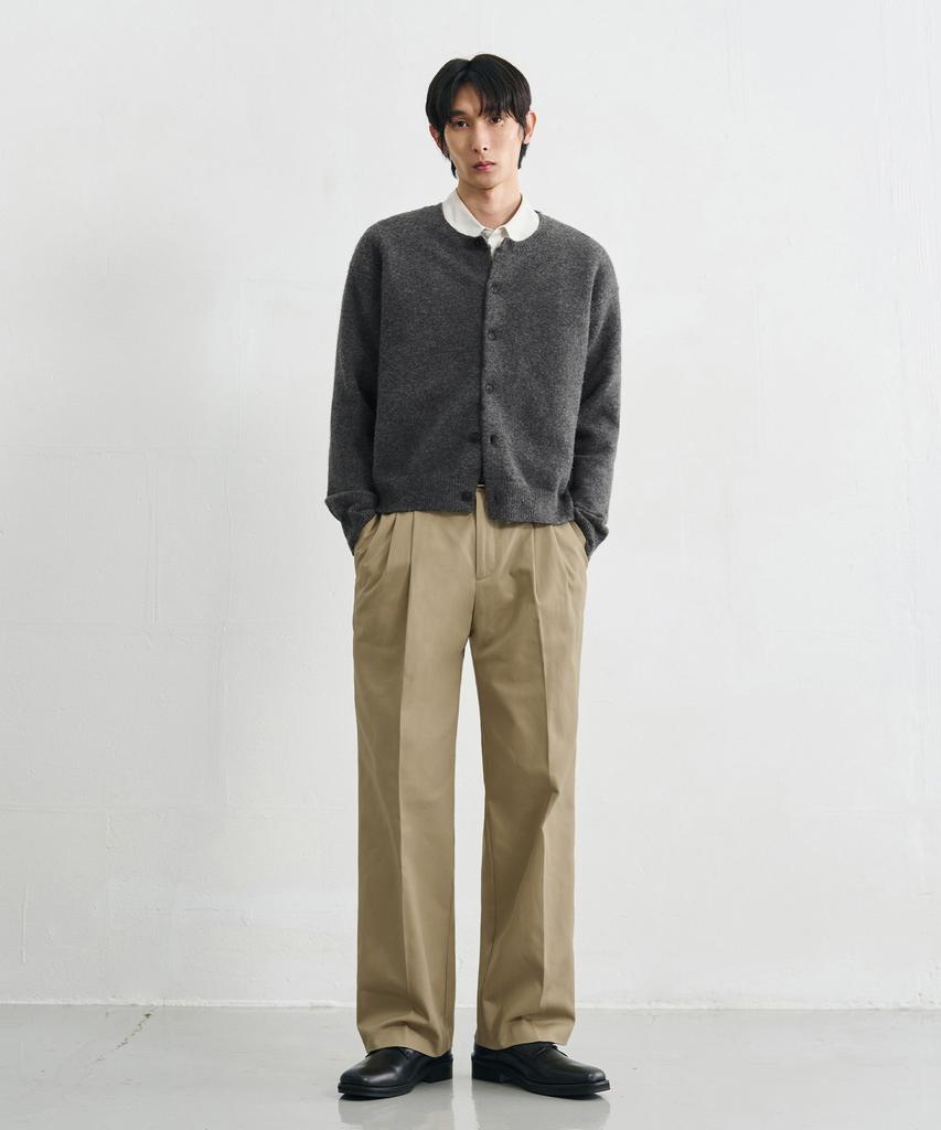 DRAW FIT Wide Elastic Chino Pants [Beige]