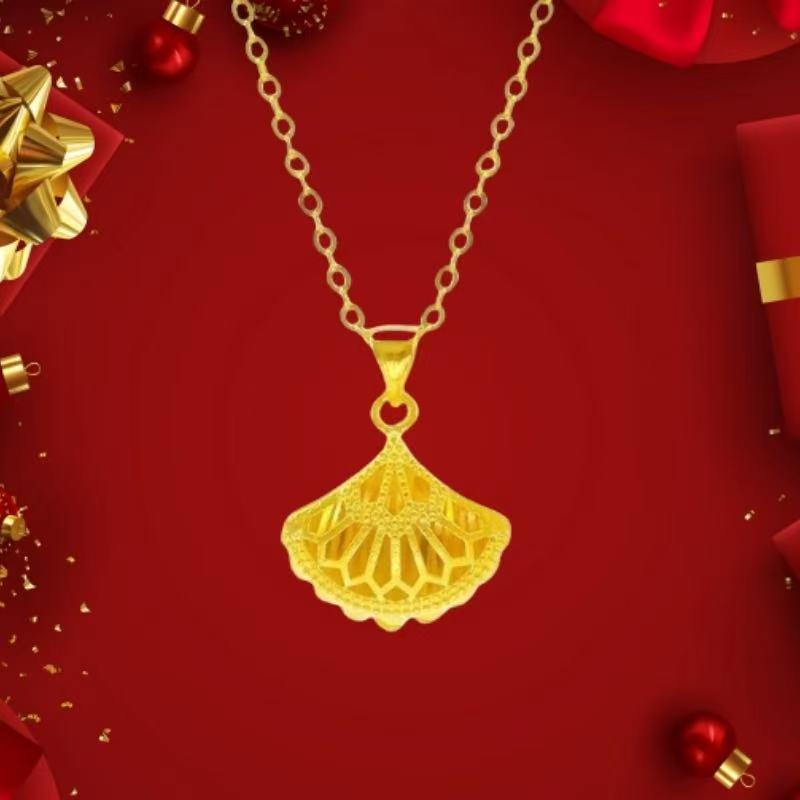 Gold Mini Skirt O-Chain Necklace: Elegant, Simple, Fashionable, High-End Design for Women.