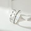 Vintage Multi-layer Leather Bracelet Womens Hollowed Out Heart-shaped Crystal Studded Magnetic Buckle Bangle Party Jewelry
