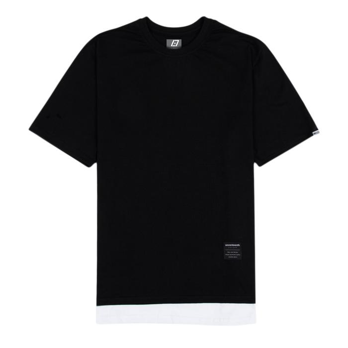 Seventeens Plain Layered Short Sleeve T-Shirt Black Over